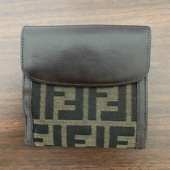 Fendi Wallet Zucca Pattern Compact Brown - Picture 3 of 8